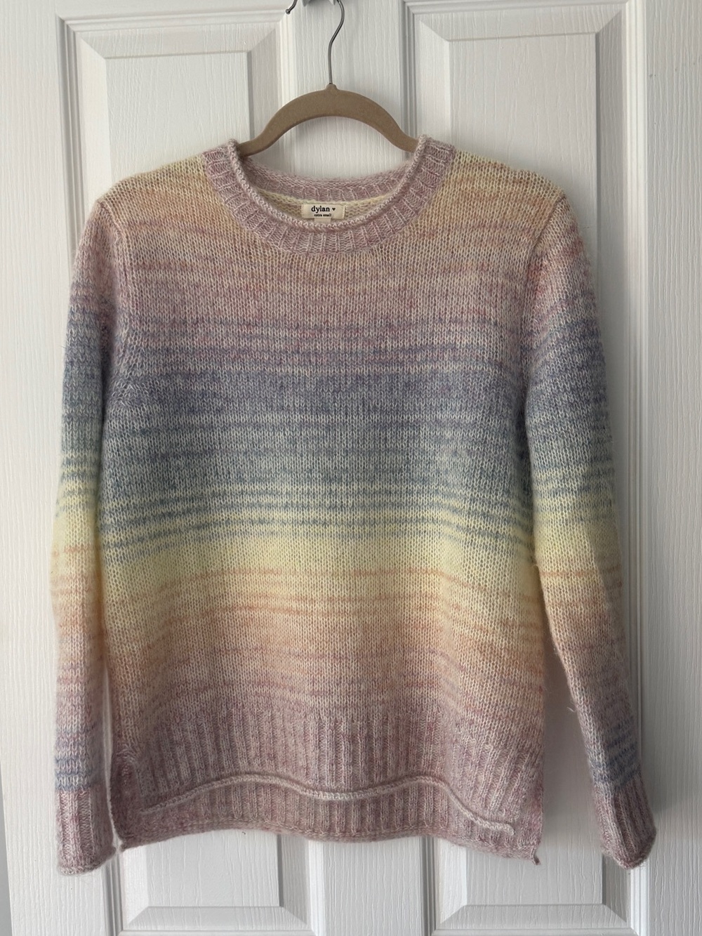 dylan Pastel Ombre Crewneck Sweater - Pink, Yellow, Blue EUC